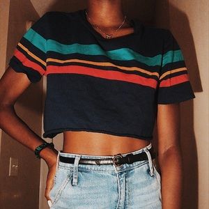 striped crop top